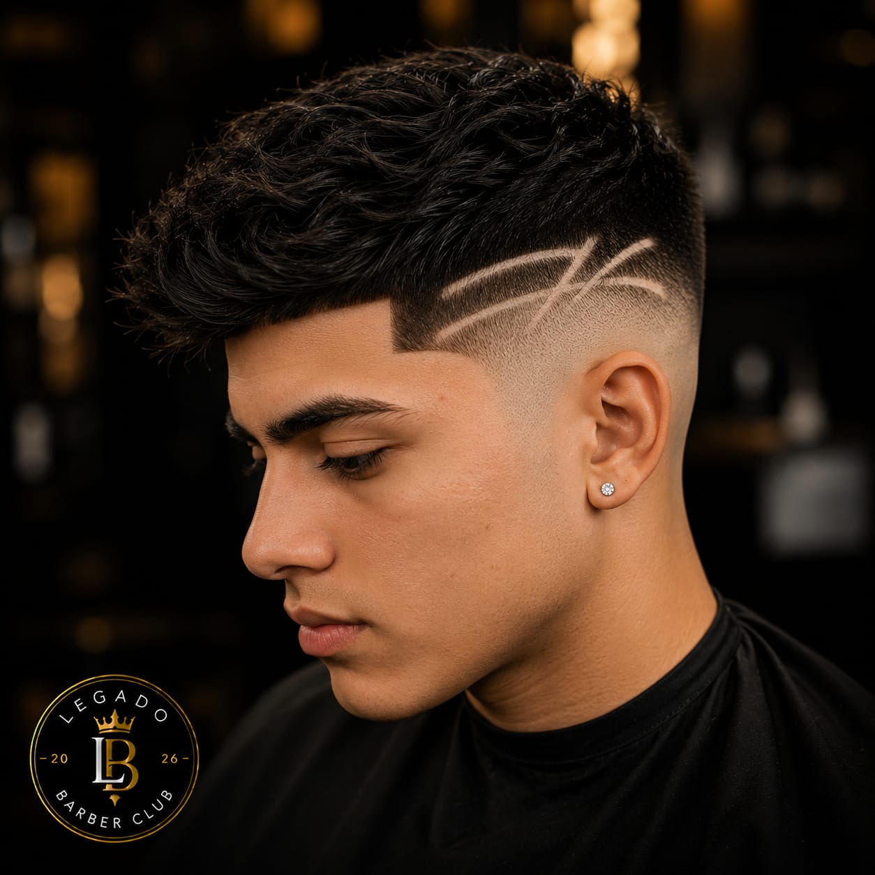 Corte con diseño de líneas