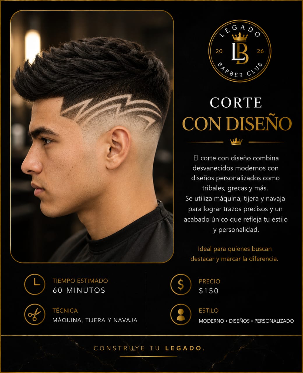 Ficha del servicio corte con diseño